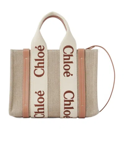 Chloé Small Double Handle Shoulder Bag In Brown