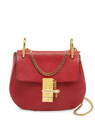 Pre-owned Chloé Small Drew Shoulder Bag In Red