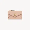Chloé Small Envelope Purse With Card Slots In Grained Leather Beige Size Onesize 100% Goatskin In Beige