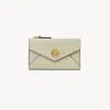 Chloé Small Envelope Purse With Card Slots In Grained Leather Beige Size Onesize 100% Goatskin In Beige