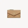 Chloé Small Envelope Purse With Card Slots In Grained Leather Beige Size Onesize 100% Goatskin