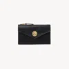 Chloé Small Envelope Purse With Card Slots In Grained Leather Black Size Onesize 100% Goatskin In Black