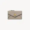 Chloé Small Envelope Purse With Card Slots In Grained Leather Grey Size Onesize 100% Goatskin In Grey