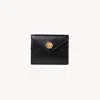 Chloé Small Envelope Tri-fold In Grained Leather In Black