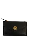 Chloé Small Envelope Zip-fastening Coin Purse In Black