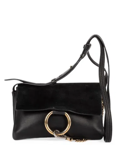 Pre-owned Chloé Small Faye Shoulder Bag In Black