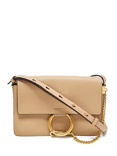Pre-owned Chloé Small Faye Shoulder Bag In Neutral