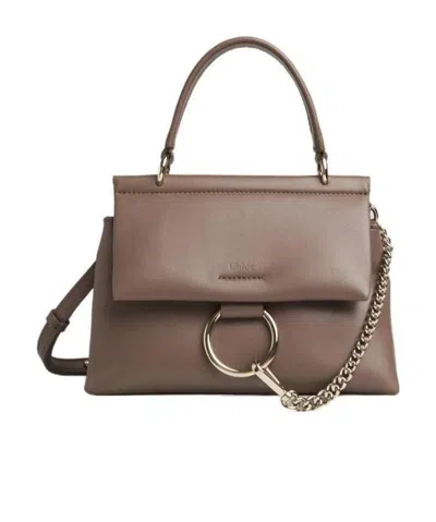 Chloé Small Faye Soft Top Handle Tote Bag In Brown