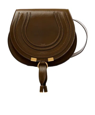 Chloé Small Flip Saddle Bag In Brown
