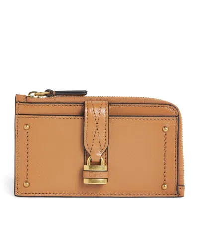 Chloé Small Grained Leather Paddington Purse In Brown