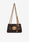 Chloé Small Heritage Grained Leather Shoulder Bag In Brown