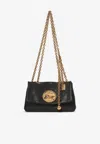 Chloé Small Heritage Grained Leather Shoulder Bag In Black