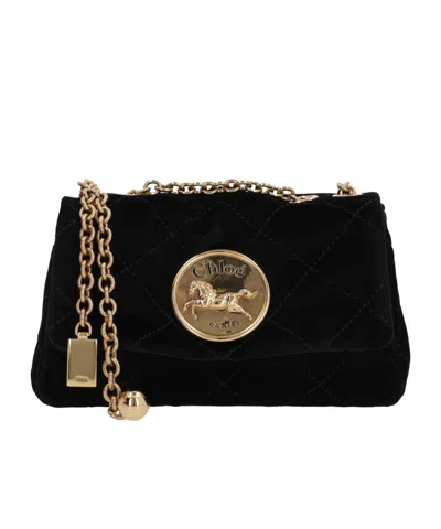 Chloé Small Heritage Shoulder Bag In Black
