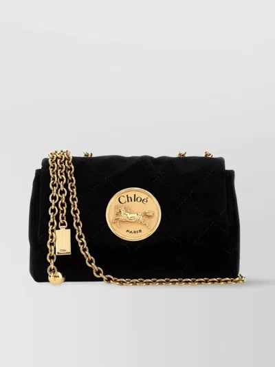 Chloé Small Heritage Shoulder Bag Quilted Design Chain Strap