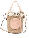 Chloé Pink Mini Horse Medal Basket Bag In Neutrals