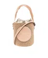 Chloé Pink Mini Horse Medal Basket Bag In Nude
