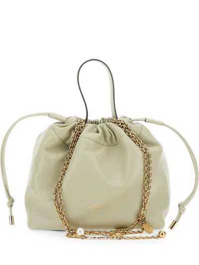 Chloé Small Icons Shoulder Bag In Green