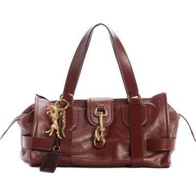 Chloé Small Kerala Leather Handbag In 25a Dark Ebony