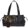 Chloé Small Kerala Leather Handbag In 44c Black Navy