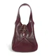 Chloé Balloon Paneled Textured-leather Tote In Red