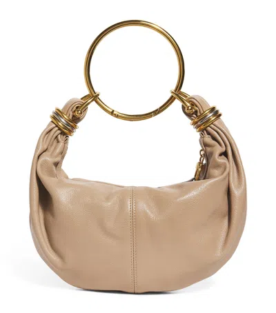 Chloé Small Leather Bracelet Bag In Brown