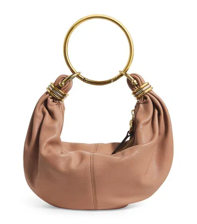 Chloé Small Leather Bracelet Top-handle Bag In Woodrose