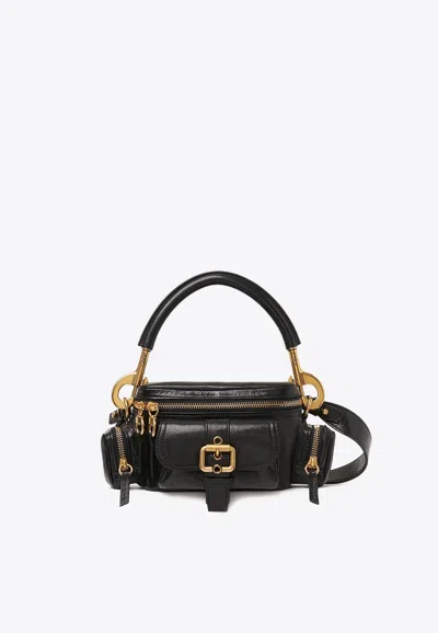 Chloé Small Leather Camera Bag In Black