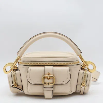Chloé Beige Leather Camera Bag In Sweet Beige