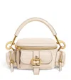 Chloé Chloè Leather Small Camera Bag In Black In Beige