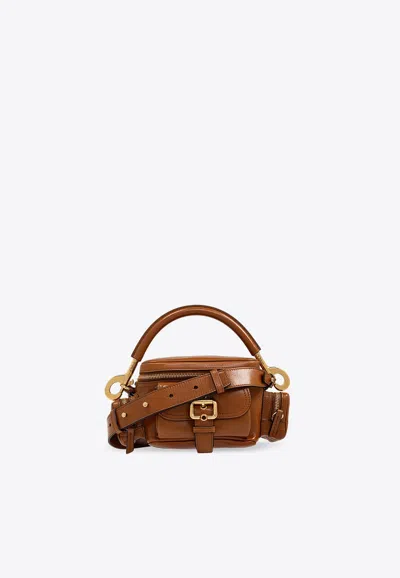Chloé Small Leather Camera Shoulder Bag In Brown