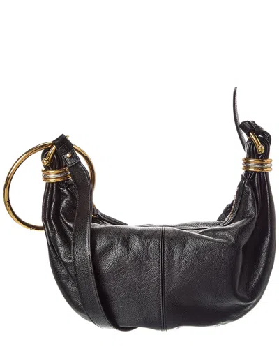 Chloé Small Leather Hobo Bag In Black
