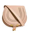 Chloé Small Leather Marcie Saddle Bag In Brown