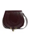 Chloé Small Leather Marcie Saddle Bag In Red
