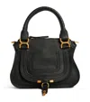 Chloé Small Marcie Grained Leather Shoulder Bag In Black