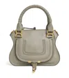 Chloé Small Leather Marcie Top-handle Bag In Neutral
