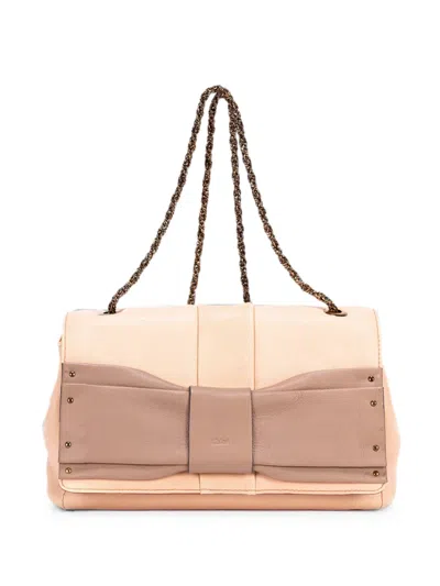 Pre-owned Chloé Small Leather Shoulder Bag In Orange