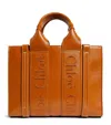 CHLOÉ SMALL LEATHER WOODY TOTE BAG