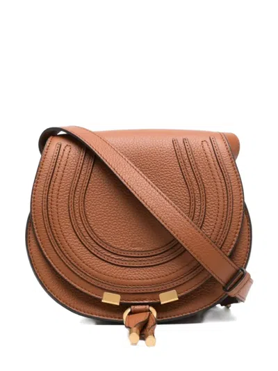 Chloé Small Marcie Adjustable-strap Leather Shoulder Bag In Brown