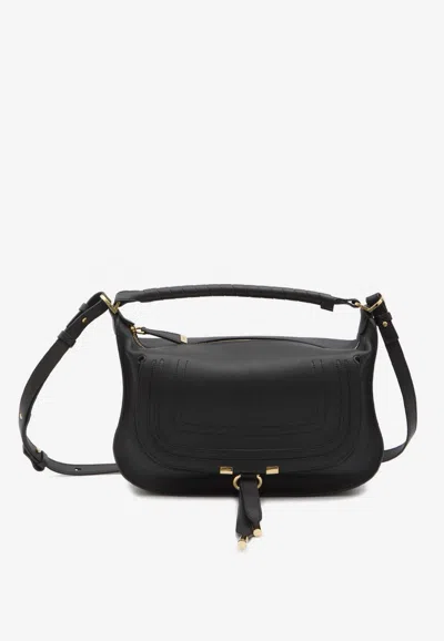 Chloé Small Marcie Shoulder Bag In Black