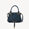 Chloé Small Marcie Bag In Grained Leather In Blue