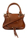 Chloé Small Marcie Bag In Shiny Leather In Brown