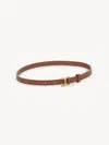 Chloé Ceinture Fine Marcie Femme Brun Taille L 100% Cuir De Veau In Brun