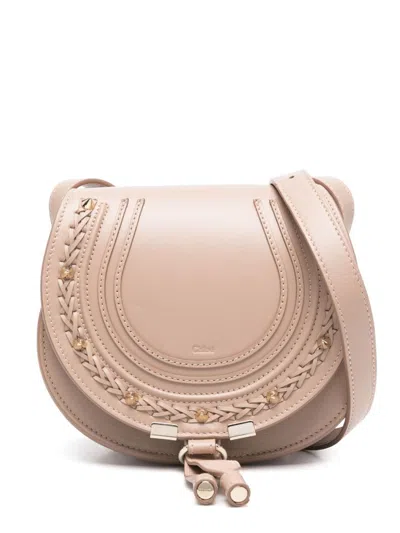 Chloé Small Marcie Cross Body Bag In Powder