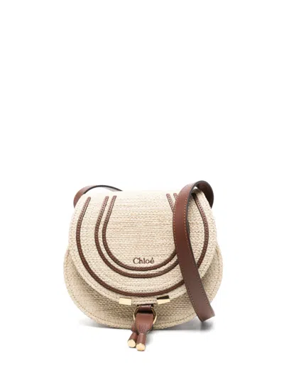 Chloé Small Marcie Cross Body Bag In Neutrals