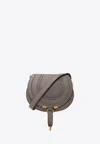 Chloé Marcie Small Crossbody Bag In Grained Calfskin In Gray
