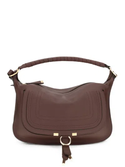 Chloé Small Marcie Handbag In Burgundy