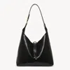 Chloé Petit Sac Hobo Marcie En Cuir Brillant Femme Noir Taille Onesize 100% Cuir De Veau In Black