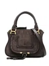 Chloé Women Marcie Small Leather Handbag In Brown