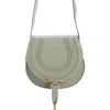 Chloé Small Marcie Leather Crossbody Bag In 38y Sea Grass
