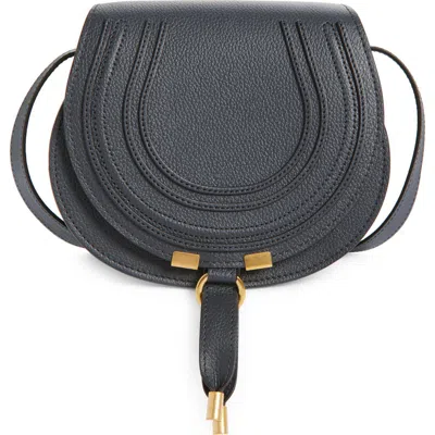 Chloé Small Marcie Leather Crossbody Bag In Black